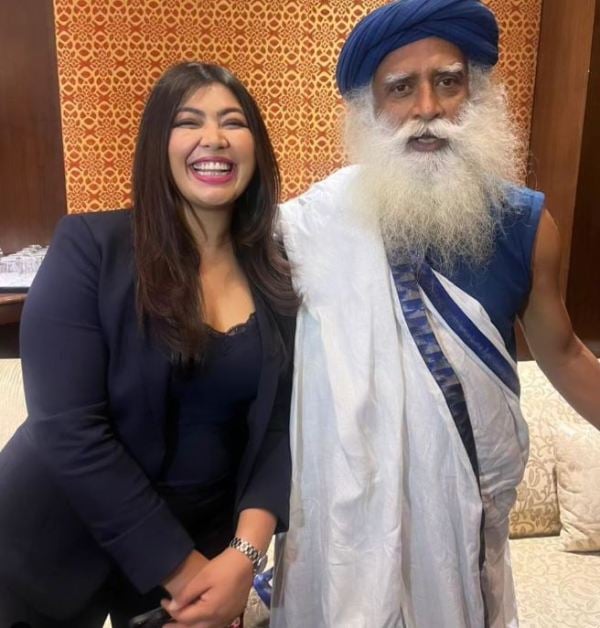 Nabila Jamal with Sadhguru