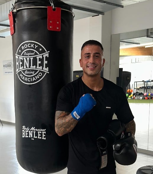 Nadiem Bahiat during a boxing session