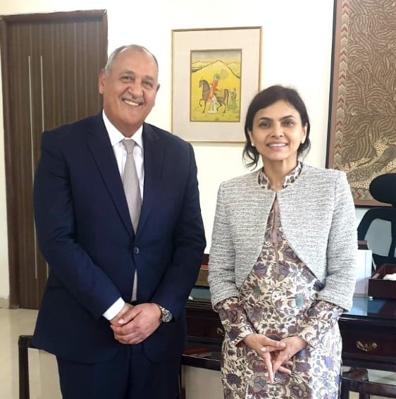 Nagma Mallick during a meeting with H.E. Mohamed Maliki, Ambassador of His Majesty the King of Morocco