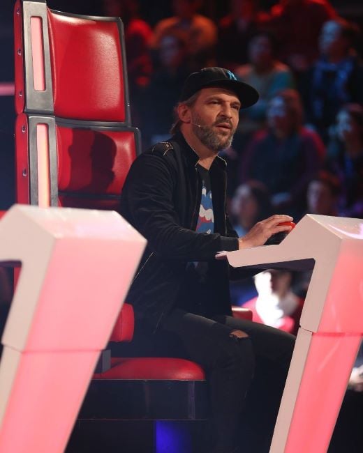 Naim Xuxi Bunjaku in a still from The Voice of Albania