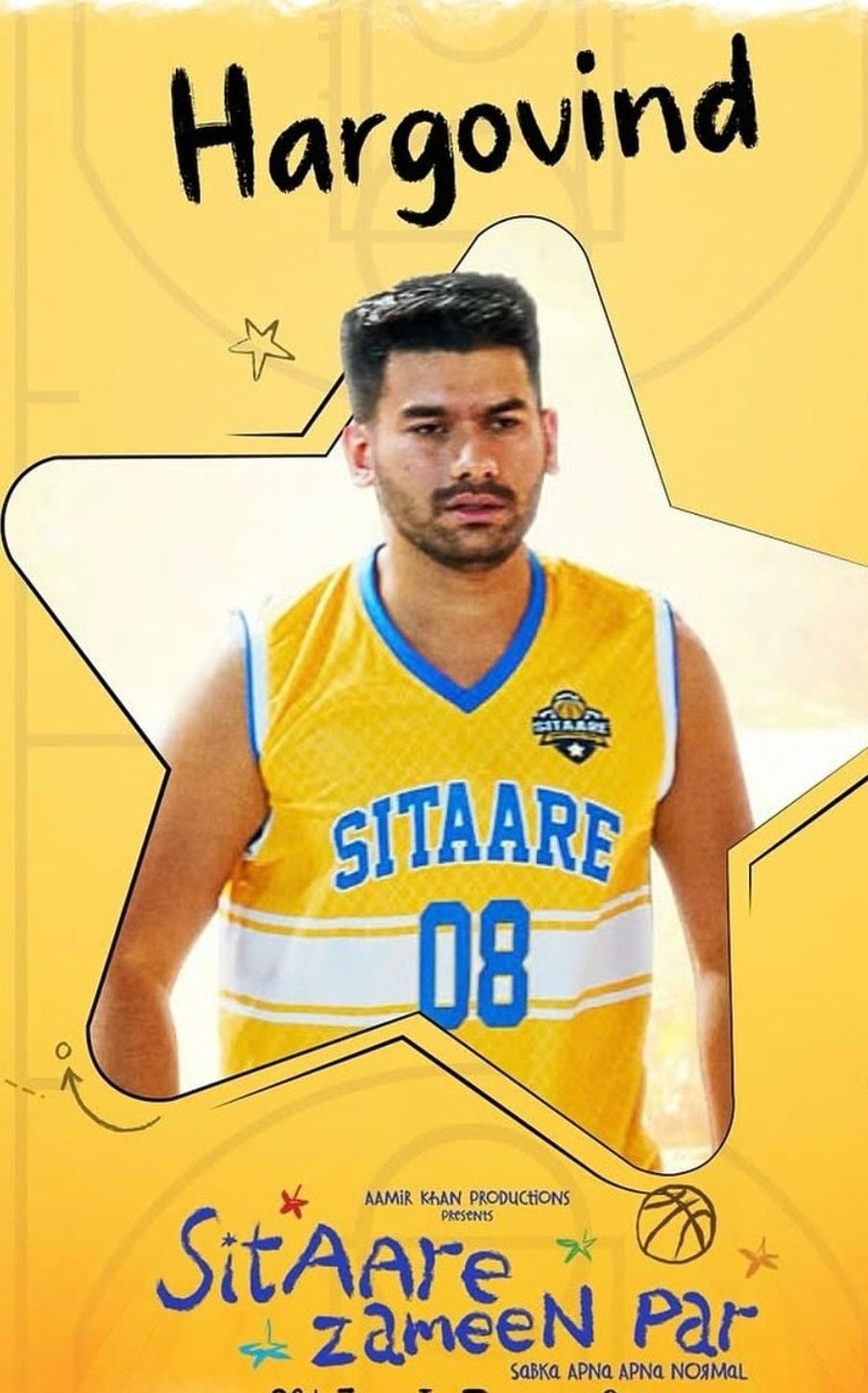 Naman Misra on the poster of Sitaare Zameen Par (2025)