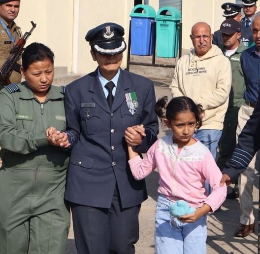 Afshan Syal with her daughter when her husband