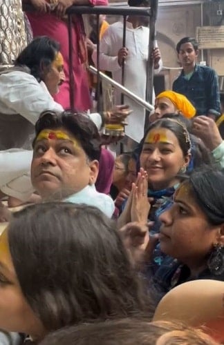 Namrita Malla in a temple