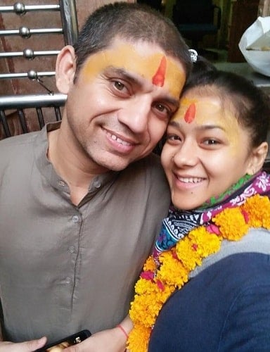 Namrita Malla with her guru