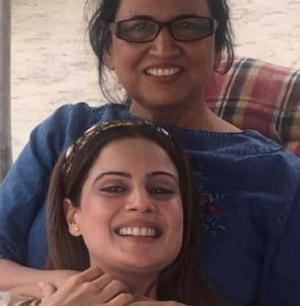 Nandini Singh with her mother