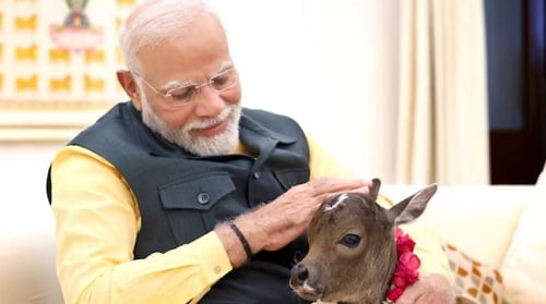 Narendra Modi with Deepjyoti