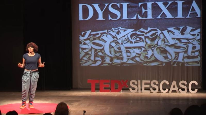 Natasha while speaking at TEDx