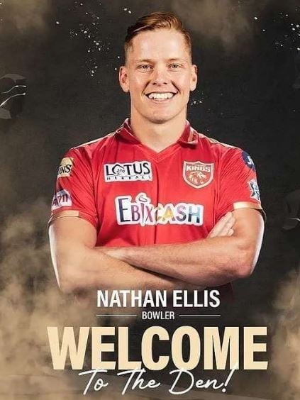 Nathan Ellis after Punjab Kings acquired him in 2022 IPL