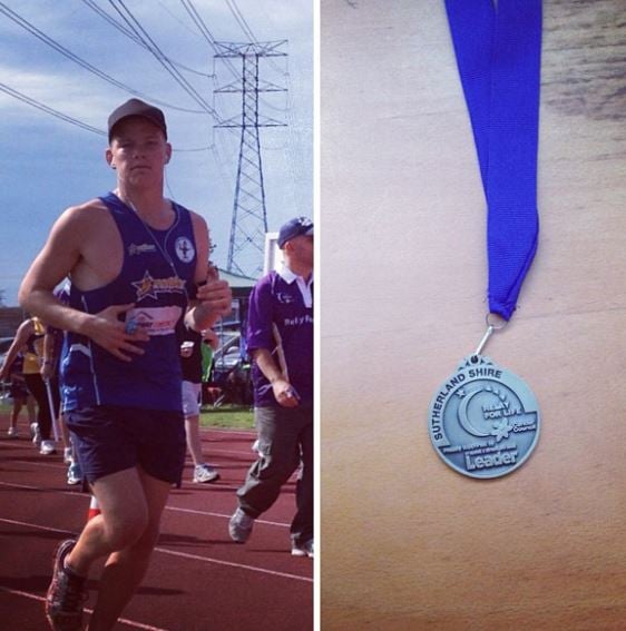 Nathan Ellis during the marathon