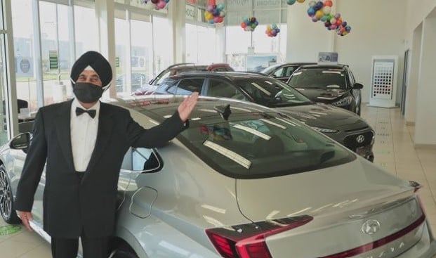 Nav Bhatia while promoting his car dealership business