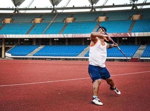 Navdeep Singh during one of his matches