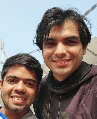 Navdeep Singh with Neeraj Chopra