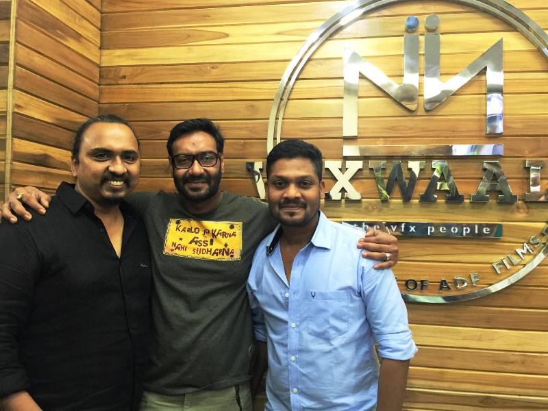 Naveen Paul, Ajay Devgn, and Prasad Sutar