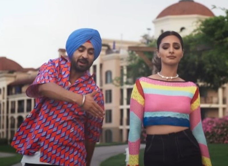 Navi Brar (right) with Diljit Dosanjh in a still from the song 