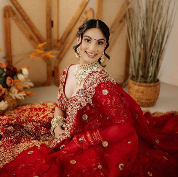 Navi Brar wearing an outfit by Zari Canada