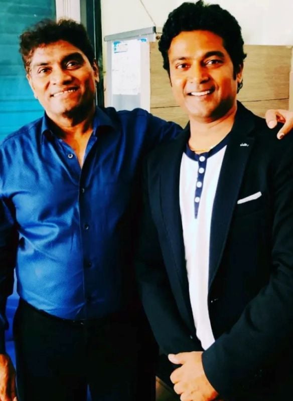 Navin Prabhakar with Johnny Lever