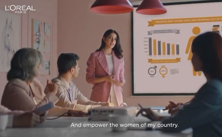 Navya Naveli in the advertisement of L