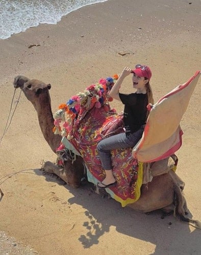 Nawal Saeed during her vacation