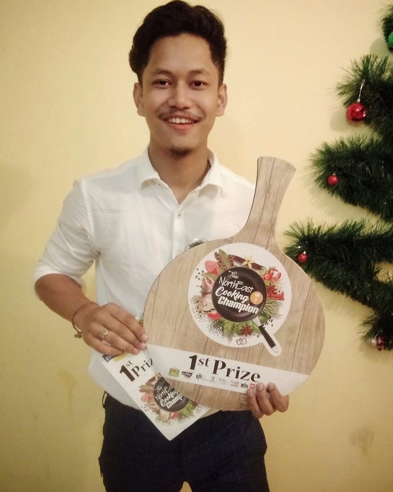 Nayanjyoti Saikia wins first prize in the northeast cooking championship