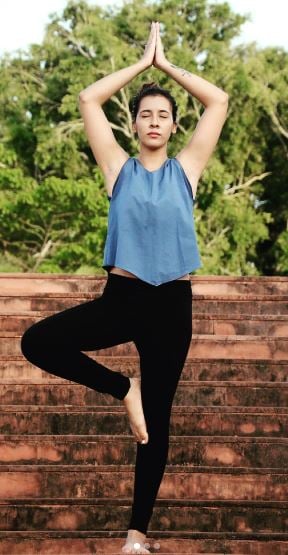 Nayera Ahuja doing Yoga