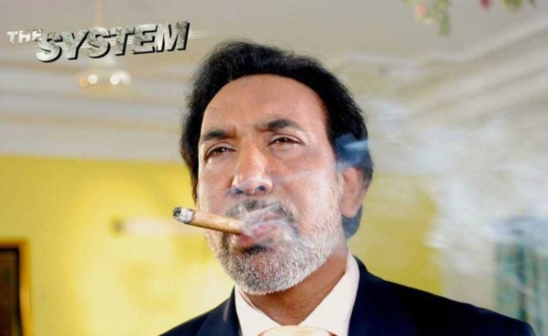 Nayyar Ejaz as a corrupt politician in The System (2014)