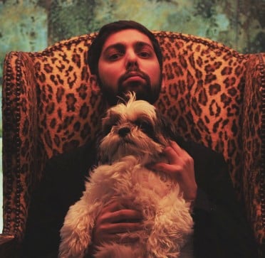 Neel Nanda with his pet dog