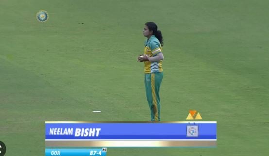 Neelam Bisht playing for Punjab against Goa