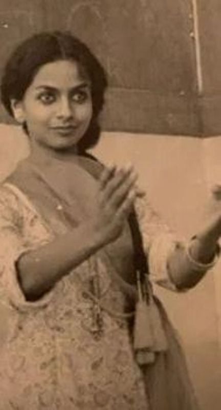 Neelima Azeem practicing Kathak in her teenage