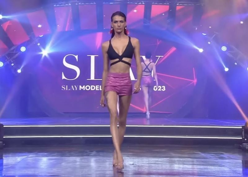 Neerja Punia while walking the ramp on Slay Model Search Asia (2023)
