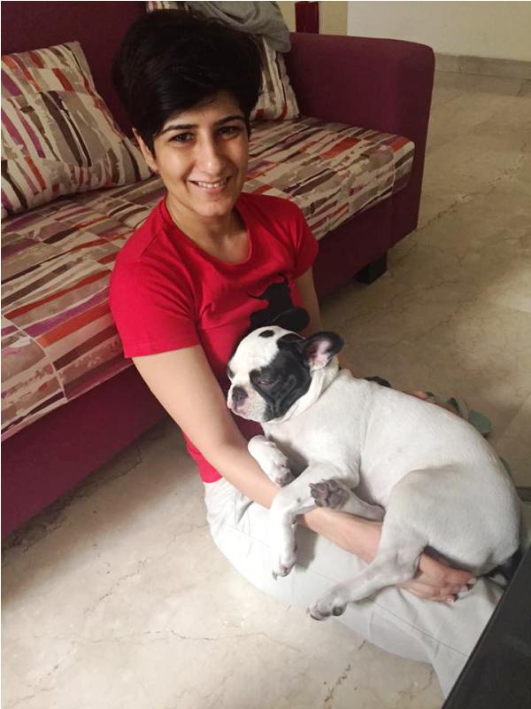 Neeti Palta with Her Dog