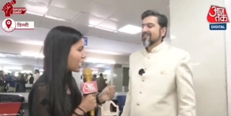 Neetu Jha during her stint with Aaj Tak