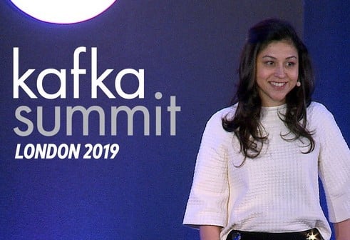 Neha Narkhede during a Kafka Summit in 2019