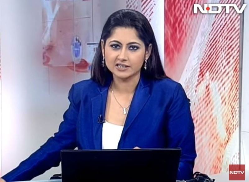 Neha Khanna in a still from one of the NDTV shows