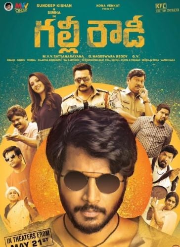 Neha Shetty on the poster of the film Gully Rowdy