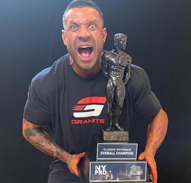 Neil Currey after winning the NY Pro competition