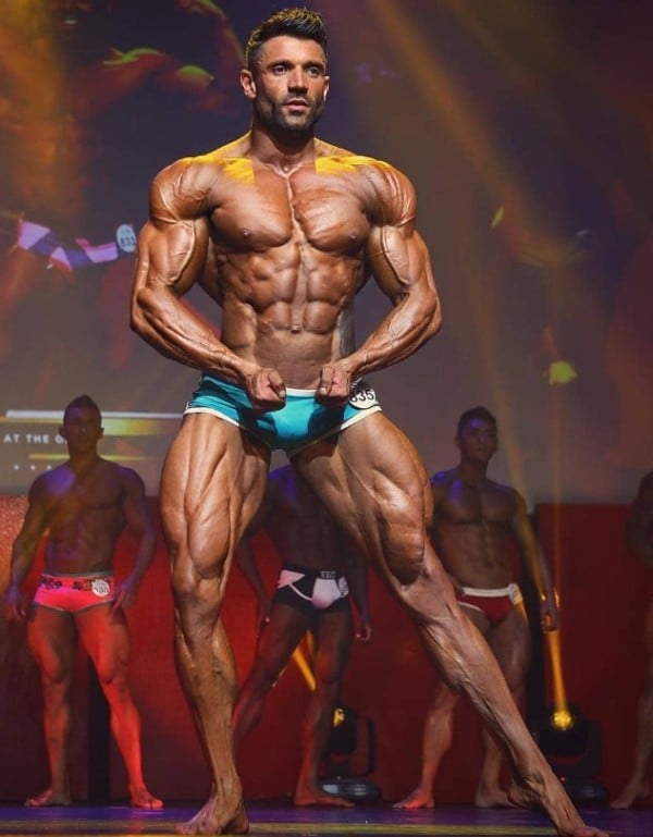 Neil Currey in his first bodybuilding competition