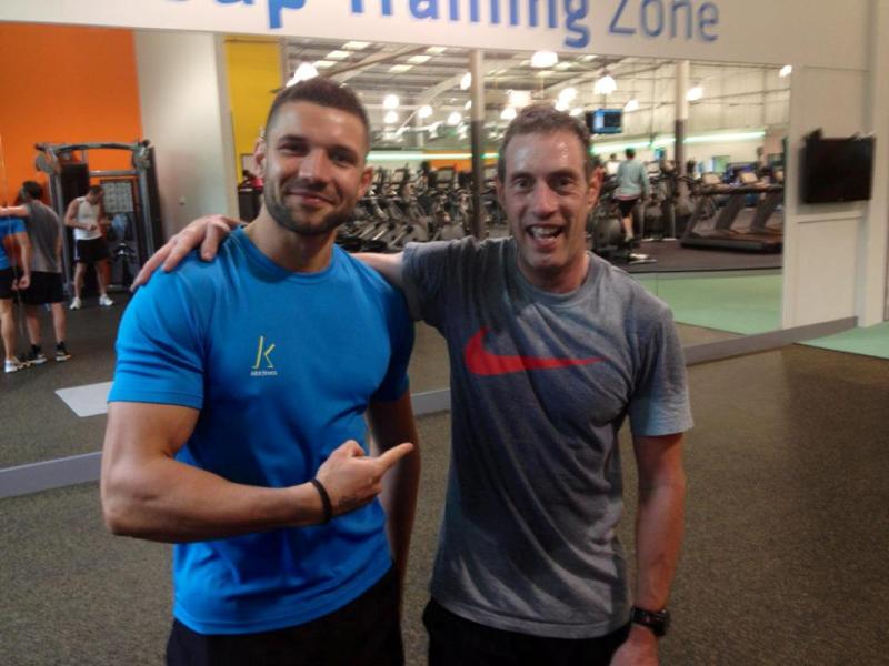 Neil Currey (left) with one of his clients