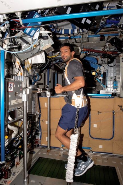 Neyadi exercising at the ISS