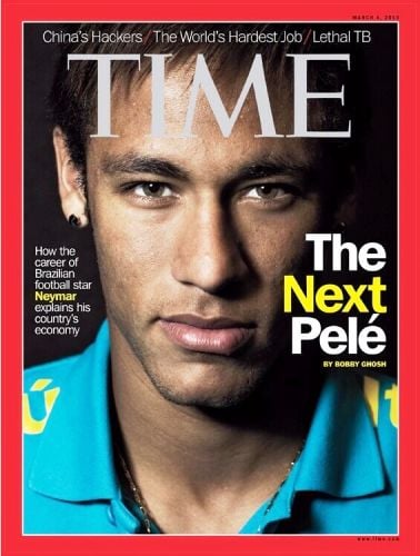 Neymar on the cover of TIME Magazine