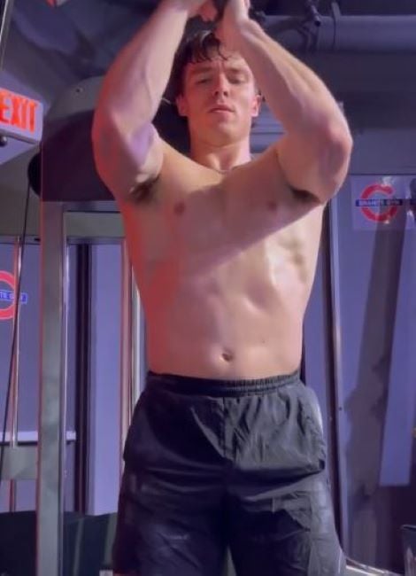 Nicholas Chavez during a workout session