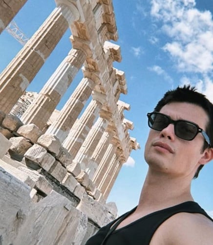 Nicholas Galitzine during his vacation