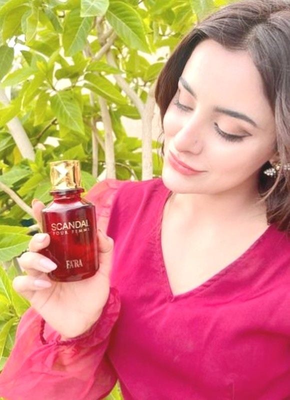 Nida promoting Scandal perfume by FA