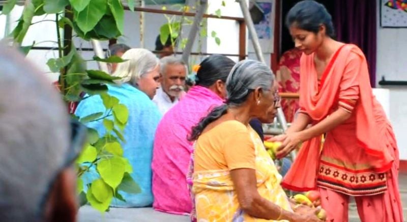Nidhi Kumari Prasad in an Old Age Home