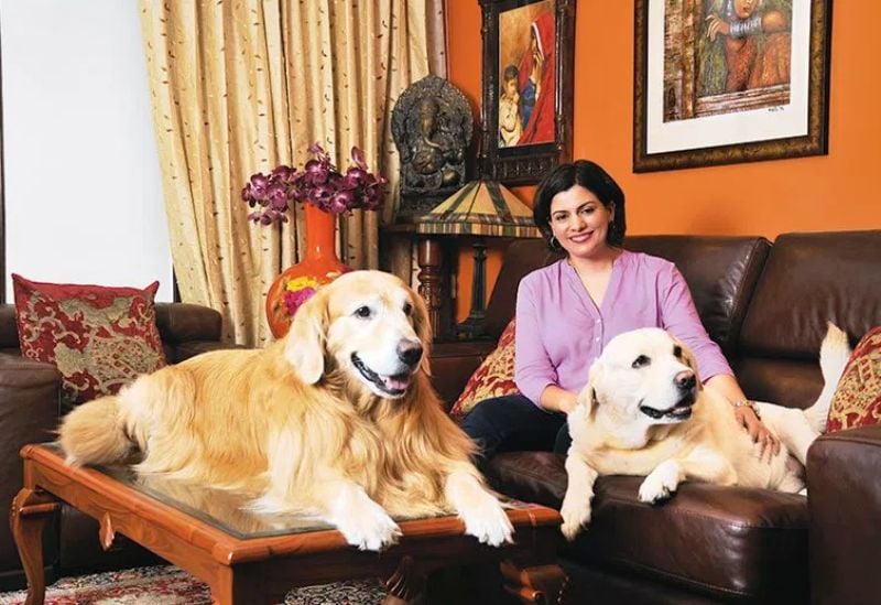 Nidhi Razdan with her dogs