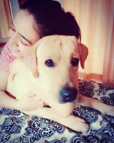Nidhi Seth and her pet dog