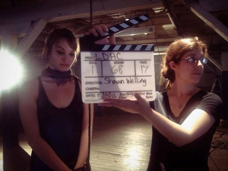 Niece Waidhofer shooting for the film 