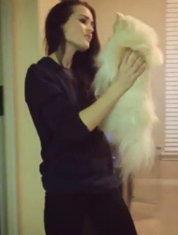 Niece Waidhofer with her dog