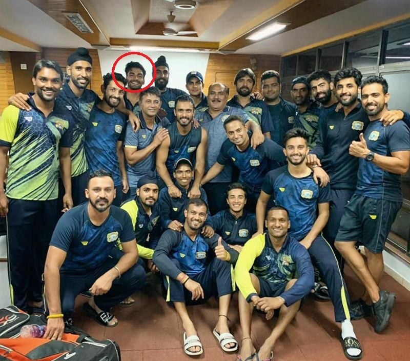 Nikhil Chaudhary with the Punjab team
