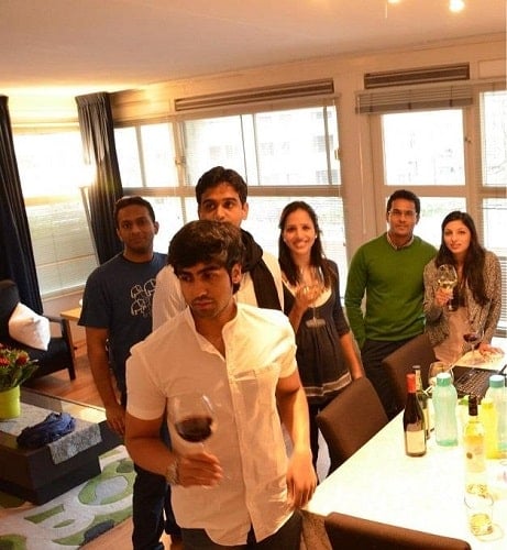 Nikhil Kamath in a party