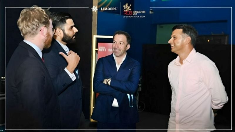 Nikhil Sosale (second from the right) at the inaugural edition of the RCB Innovation Lab - Leaders Meet India